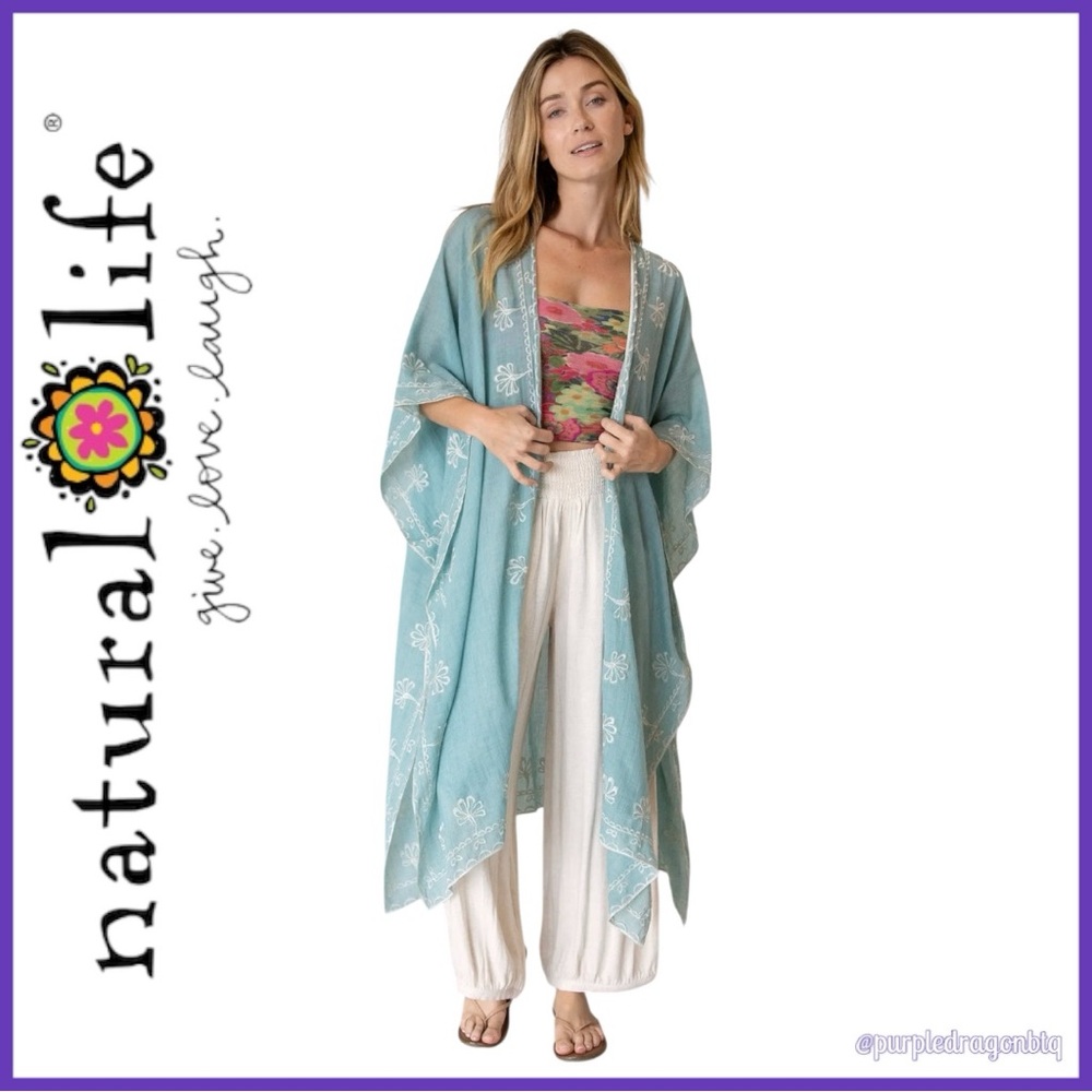 Natural Life Women's Teal Kimono Wrap
